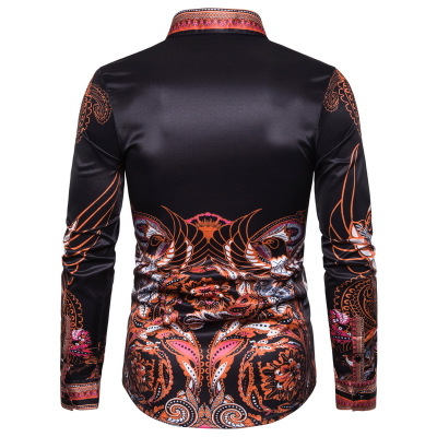 2021 High quality Spring Summer Floral Printed Shirt Men Sleeve Mens Casual Hawaiian Shirts