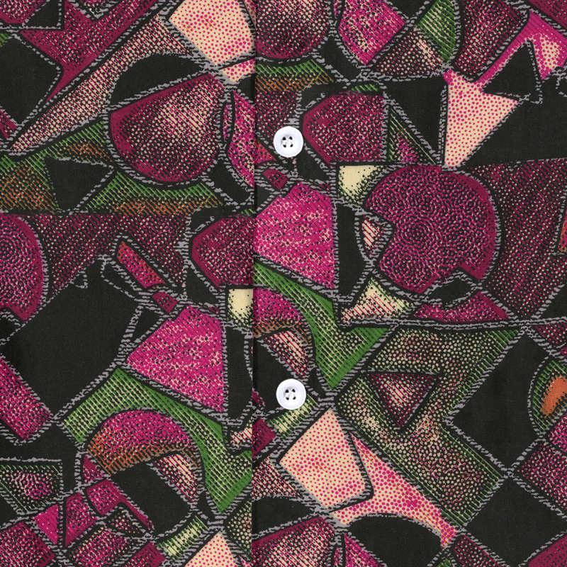 2021 High quality Camisa Masculina Social Streetwear Irregular Argyle Printed Short Sleeved Hawaiian Shirt