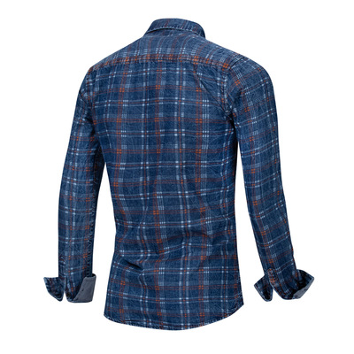 2021 High quality Hot sale Denim Shirt Classic Blue Long-sleeved Shirt Cotton Casual Shirts