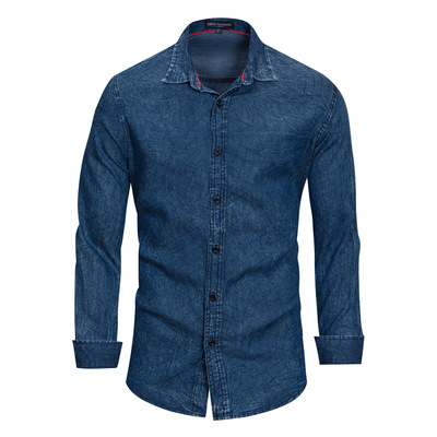 2021 High quality Hot saleFeatures Shirts Men Casual Jeans Shirt New Arrival Long Sleeve