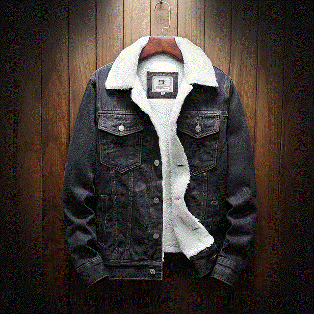 2021 High quality Men Winter Jean Jackets Warm Denim Coat Plus Size Wool Liner Thicker Winter Denim Jackets Mens 6XL