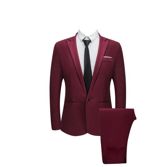 2021 High quality Men Suits Shawl Collar 3 Pieces Slim Fit Burgundy Suit Mens Tuxedo Jacket