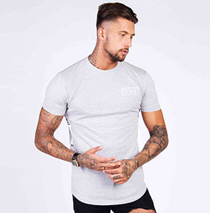 2021 High quality Mens Fitness T-shirt Bodybuilding Slim Printed O-neck Short Sleeves Cotton Tee Tops Clothing