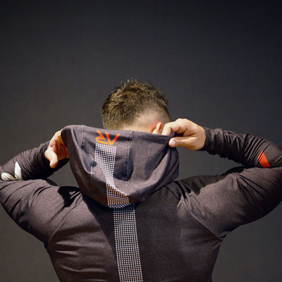 2021 High quality Men Long Sleeve Shirt with Hoodie Light Weight Hoodies Men Casual Workout Wear