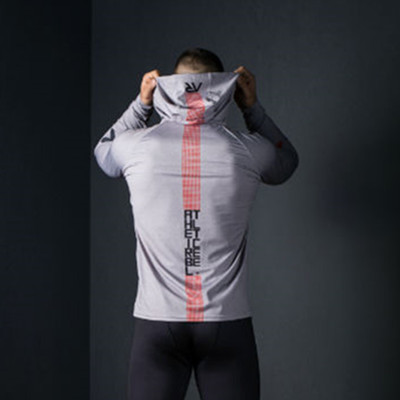 2021 High quality Men Long Sleeve Shirt with Hoodie Light Weight Hoodies Men Casual Workout Wear