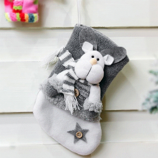 2021 High quality Home Decor Children's Christmas Stockings Candy Gift Bag Snowman Socks Christmas Gift Storage Bag