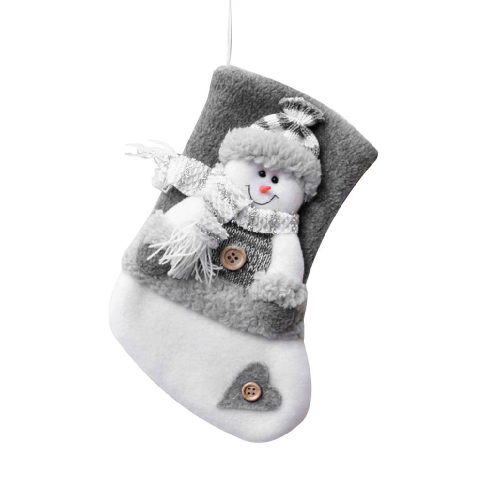 2021 High quality Home Decor Children's Christmas Stockings Candy Gift Bag Snowman Socks Christmas Gift Storage Bag