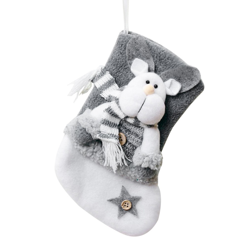 2021 High quality Home Decor Children's Christmas Stockings Candy Gift Bag Snowman Socks Christmas Gift Storage Bag