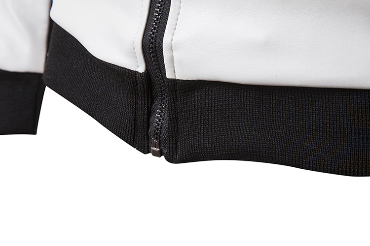 2021 High quality PU Leather Jacket Men Plus Size Standing Collar Jackets Coat Men Patchwork Fashion Jackets