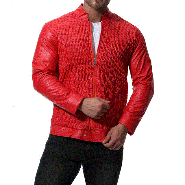 2021 High quality Men Motorcycle Leather Jackets Fashion Plaid PU Outerwear Biker Leather Jacket Over Size