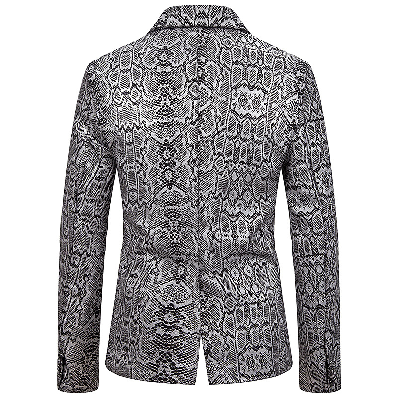 2021 High quality Gold Snake Patter Blazer Men Fashion Blazers Stage Perform Blazer