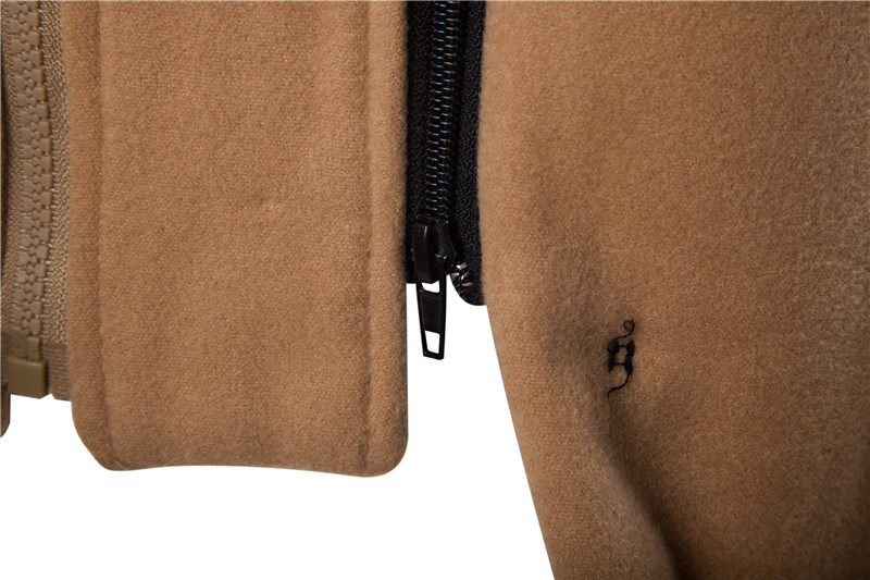 2021 High quality Men Woolen Jacket Camel Detachable Hat Hoodie Homme Overcoat Warm Slim Coat