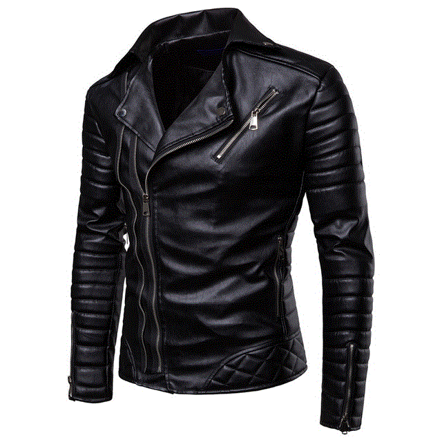 2021 High quality Motorcycle Leather Jackets Men Winter Faux Leather Zipper Men Red Windproof Jackets Causal Coats