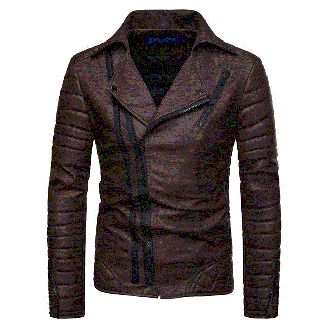 2021 High quality Motorcycle Leather Jackets Men Winter Faux Leather Zipper Men Red Windproof Jackets Causal Coats
