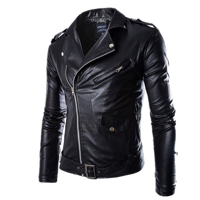 2021 High quality Men Black PU Zipper Suede Faux Leather Coat Punk Long Sleeve Motorcycle Jackets Hip-hop biker Jacket