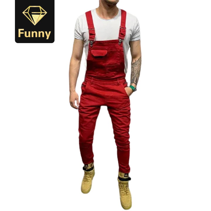 2021 High quality Mens Denim Dungaree Bib Overalls Jumpsuits Moto Biker Jeans Pants Trousers