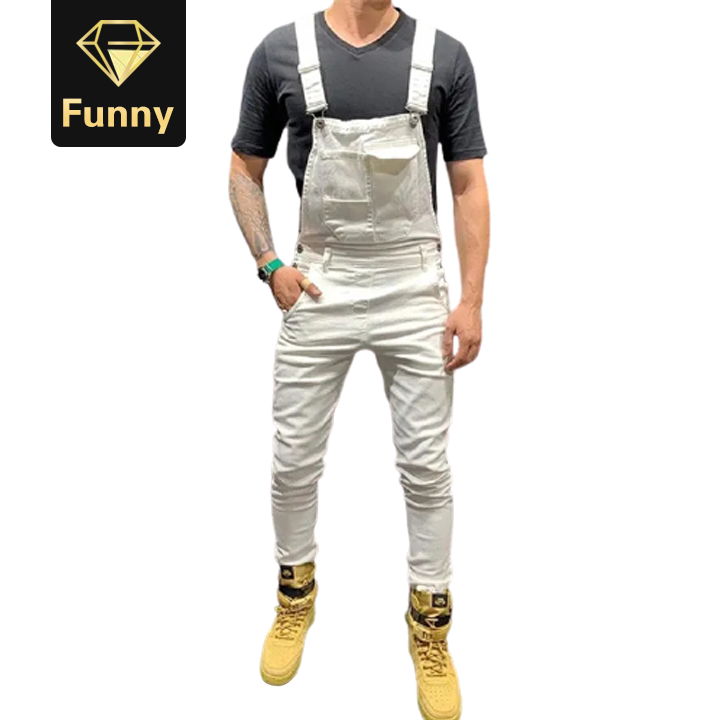 2021 High quality Mens Denim Dungaree Bib Overalls Jumpsuits Moto Biker Jeans Pants Trousers