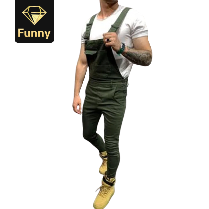 2021 High quality Mens Denim Dungaree Bib Overalls Jumpsuits Moto Biker Jeans Pants Trousers