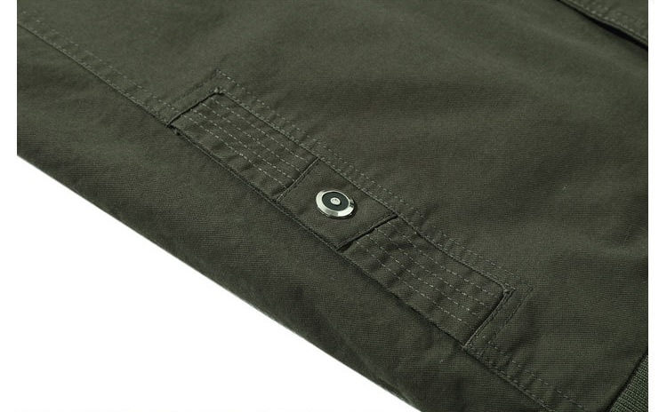 2021 High quality Spring and Autumn Solid Color Cotton Bomber Jackets for Men Military Jacket Men Stand Collar