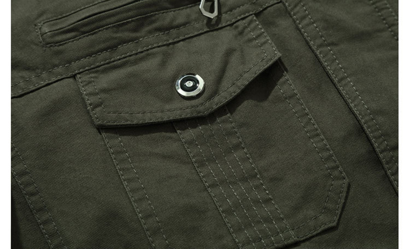 2021 High quality Spring and Autumn Solid Color Cotton Bomber Jackets for Men Military Jacket Men Stand Collar