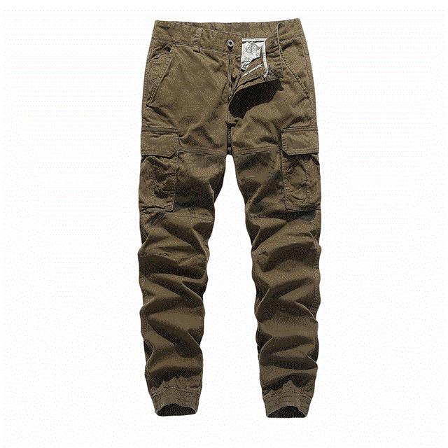 2021 High quality Men's Sports Casual Cargo Trousers Joggers Multi-pocket Trousers