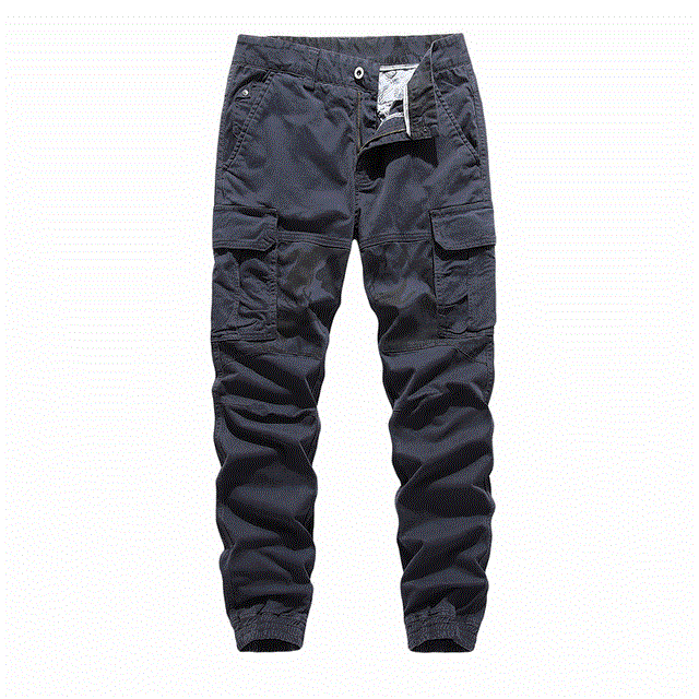 2021 High quality Men's Sports Casual Cargo Trousers Joggers Multi-pocket Trousers