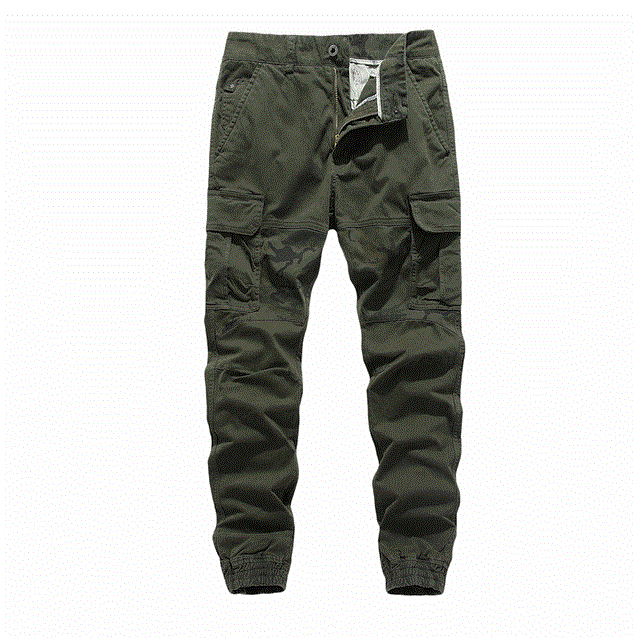 2021 High quality Men's Sports Casual Cargo Trousers Joggers Multi-pocket Trousers