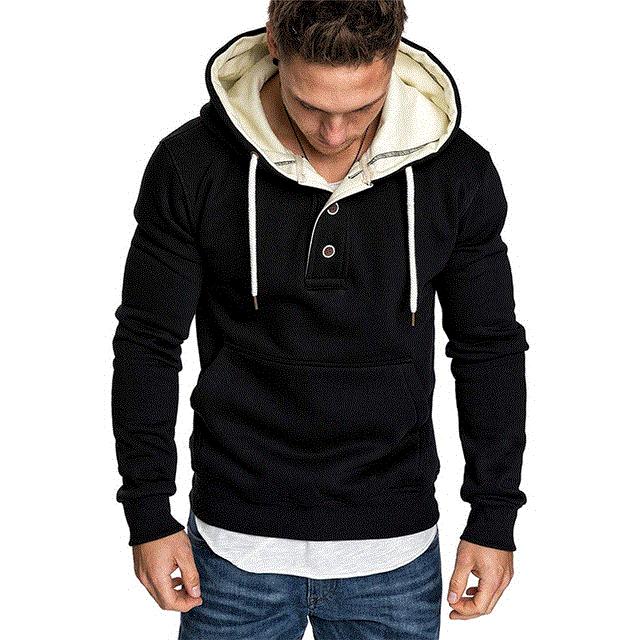 2021 High quality Hooded Sweatshirts Mens Solid Color Fleece Fashion Casual Hoodies