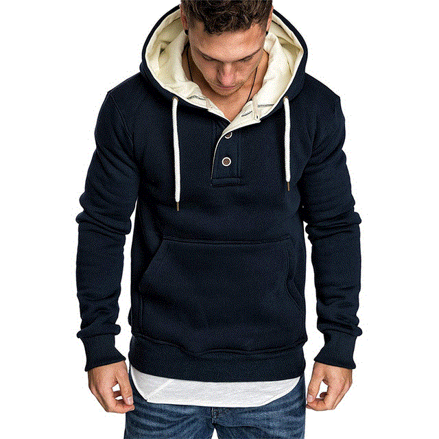 2021 High quality Hooded Sweatshirts Mens Solid Color Fleece Fashion Casual Hoodies