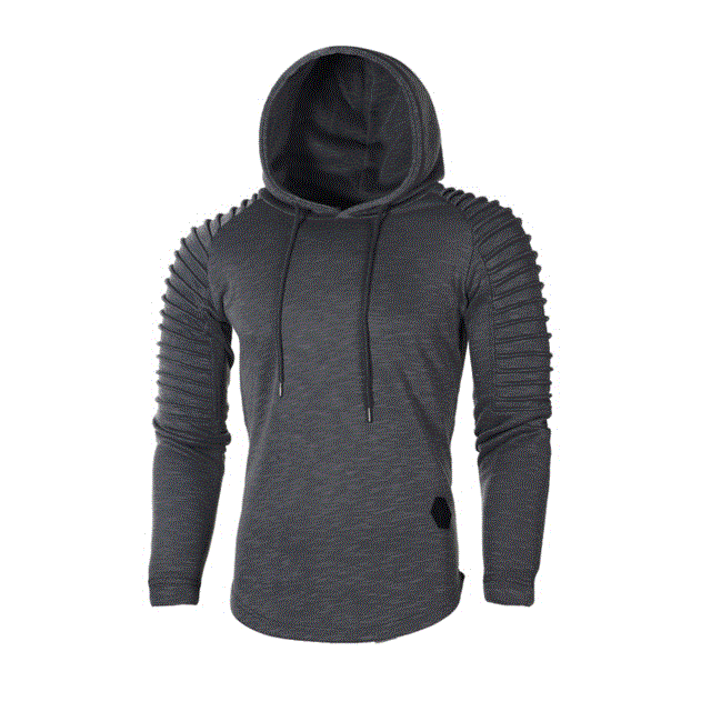 2021 High quality Men Hoodie Casual Fashion Hooded Sweatshirt Solid Color Slim Sportswear