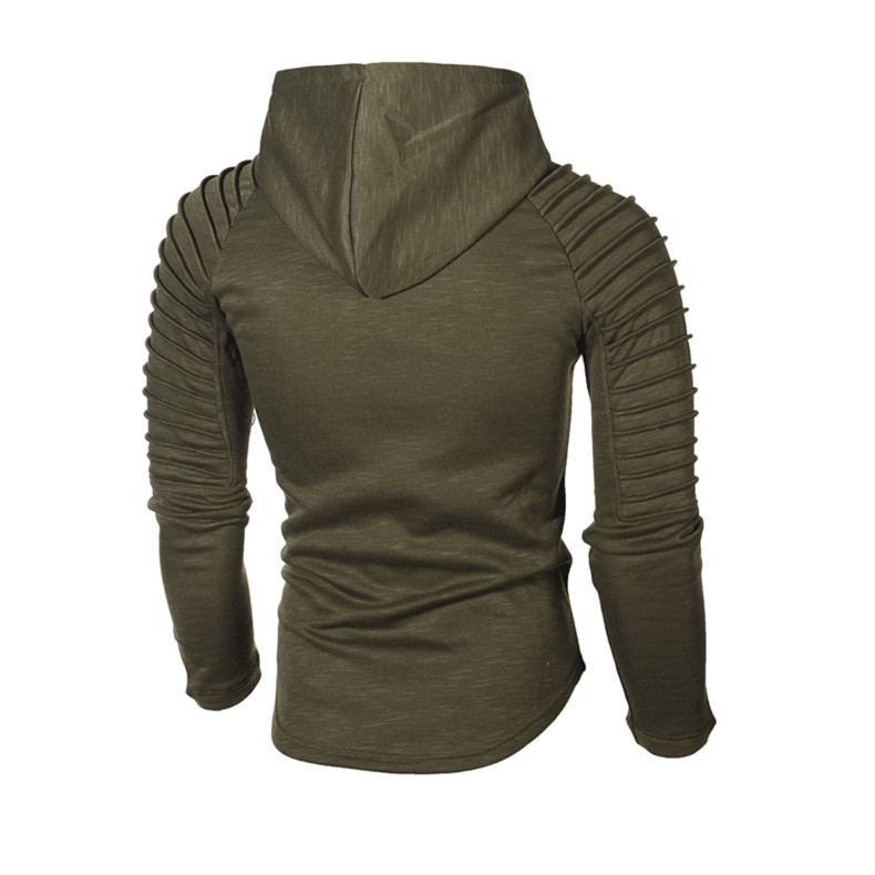 2021 High quality Men Hoodie Casual Fashion Hooded Sweatshirt Solid Color Slim Sportswear