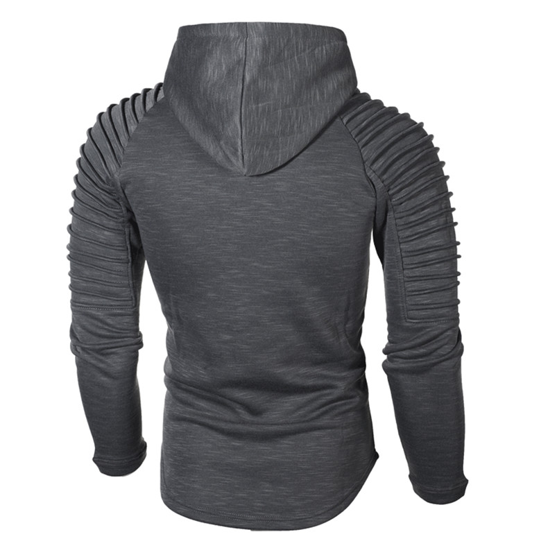2021 High quality Men Hoodie Casual Fashion Hooded Sweatshirt Solid Color Slim Sportswear