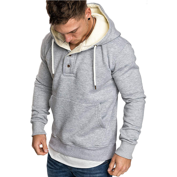 2021 High quality Hooded Sweatshirts Mens Solid Color Fleece Fashion Casual Hoodies