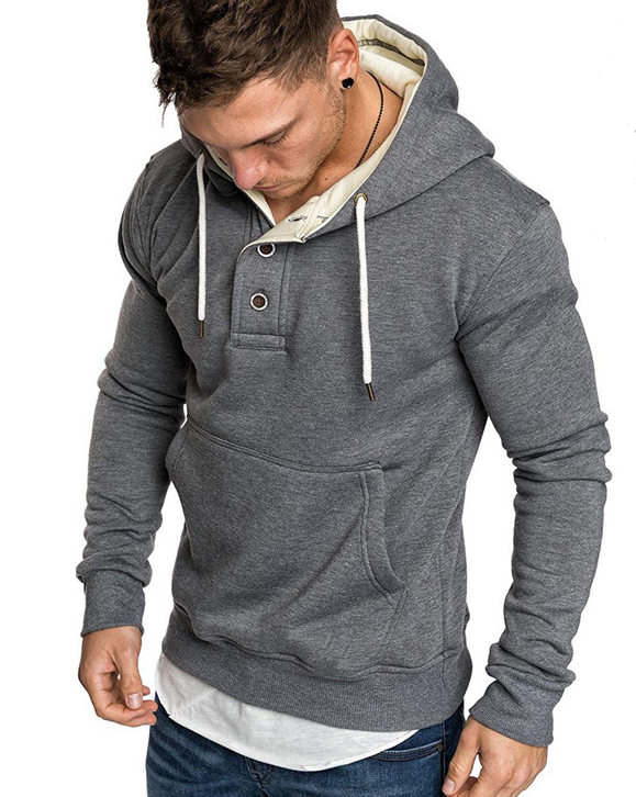 2021 High quality Hooded Sweatshirts Mens Solid Color Fleece Fashion Casual Hoodies