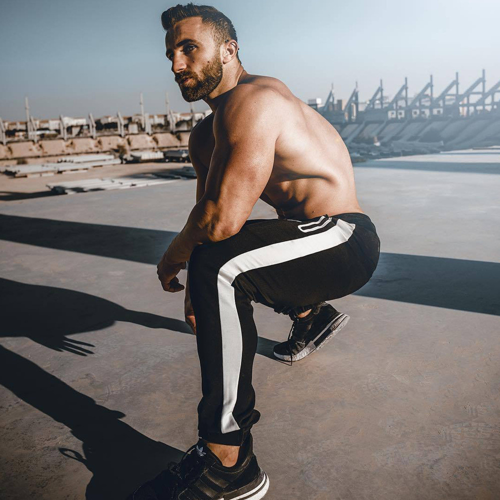 2021 High quality Sweatpants Men Casual Skinny Cotton Pants Gym Workout Trousers Male Spring Sportswear Track Pants