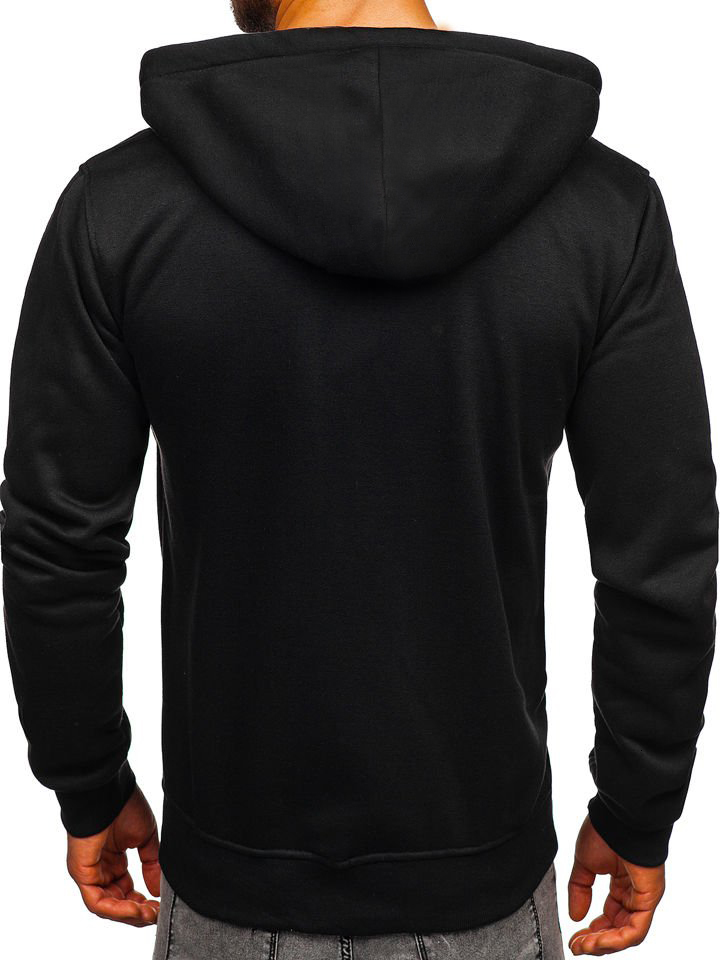 2021 High quality New Men's Casual Zipper Hoodies Sweatshirts Male black Green Solid Color Hooded Outerwear Tops