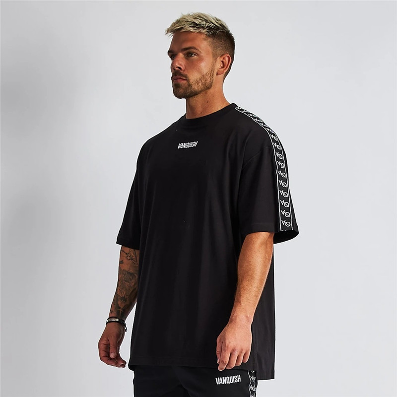 2021 High quality Streetwear summer casual fashion T-shirts fitness short-sleeved  men's clothing