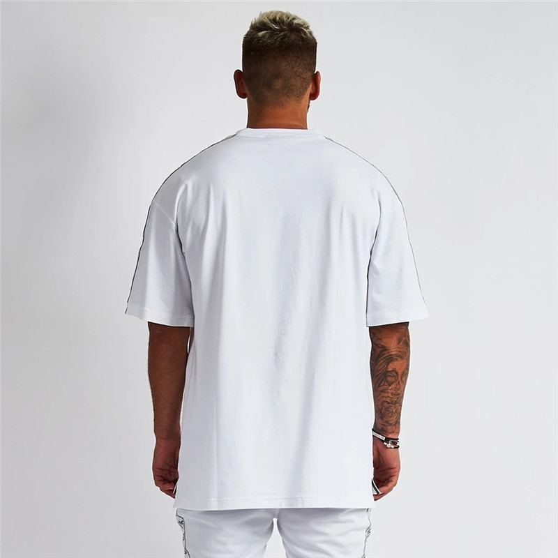 2021 High quality Streetwear summer casual fashion T-shirts fitness short-sleeved  men's clothing