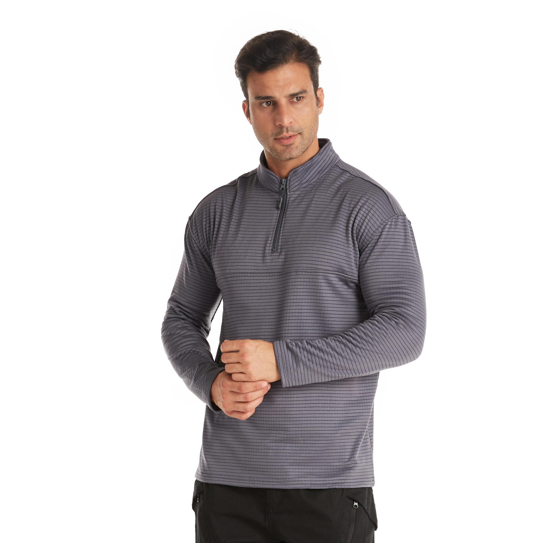 2021 High quality Fashion Autumn and winter men's outdoor fleece sports double-sided polar fleece warm set for men