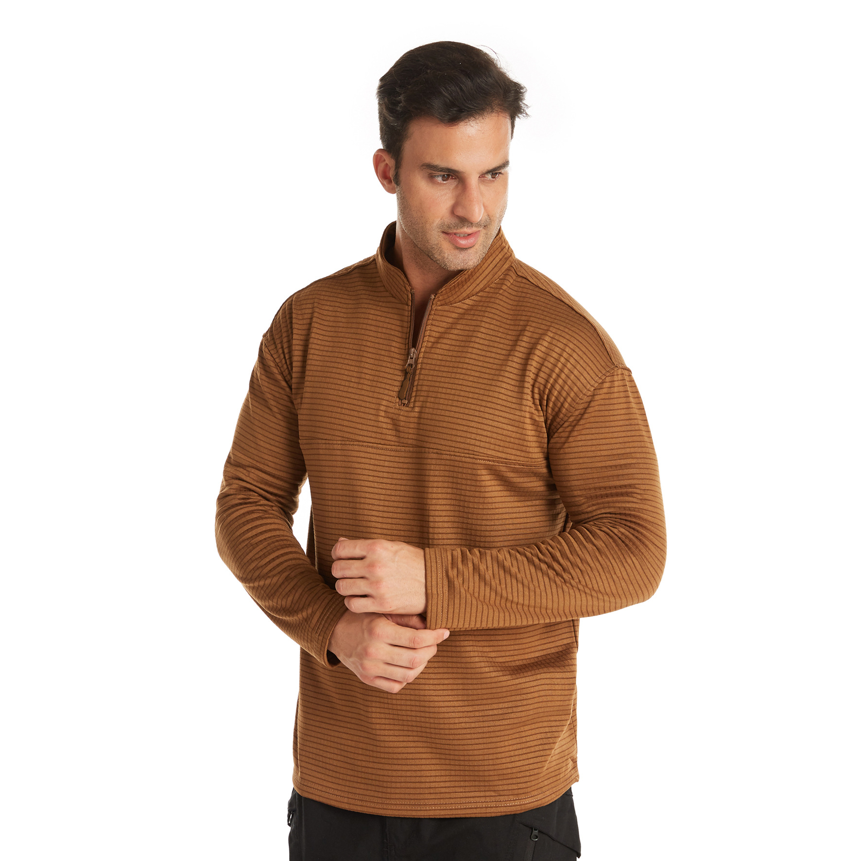 2021 High quality Fashion Autumn and winter men's outdoor fleece sports double-sided polar fleece warm set for men