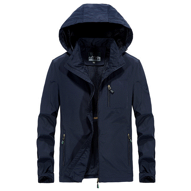 2021 High quality Fashion Men Hoodies Black Jacket Tracksuit Streetwear  Jeans Windbreaker Waterproof Clothing Jacket