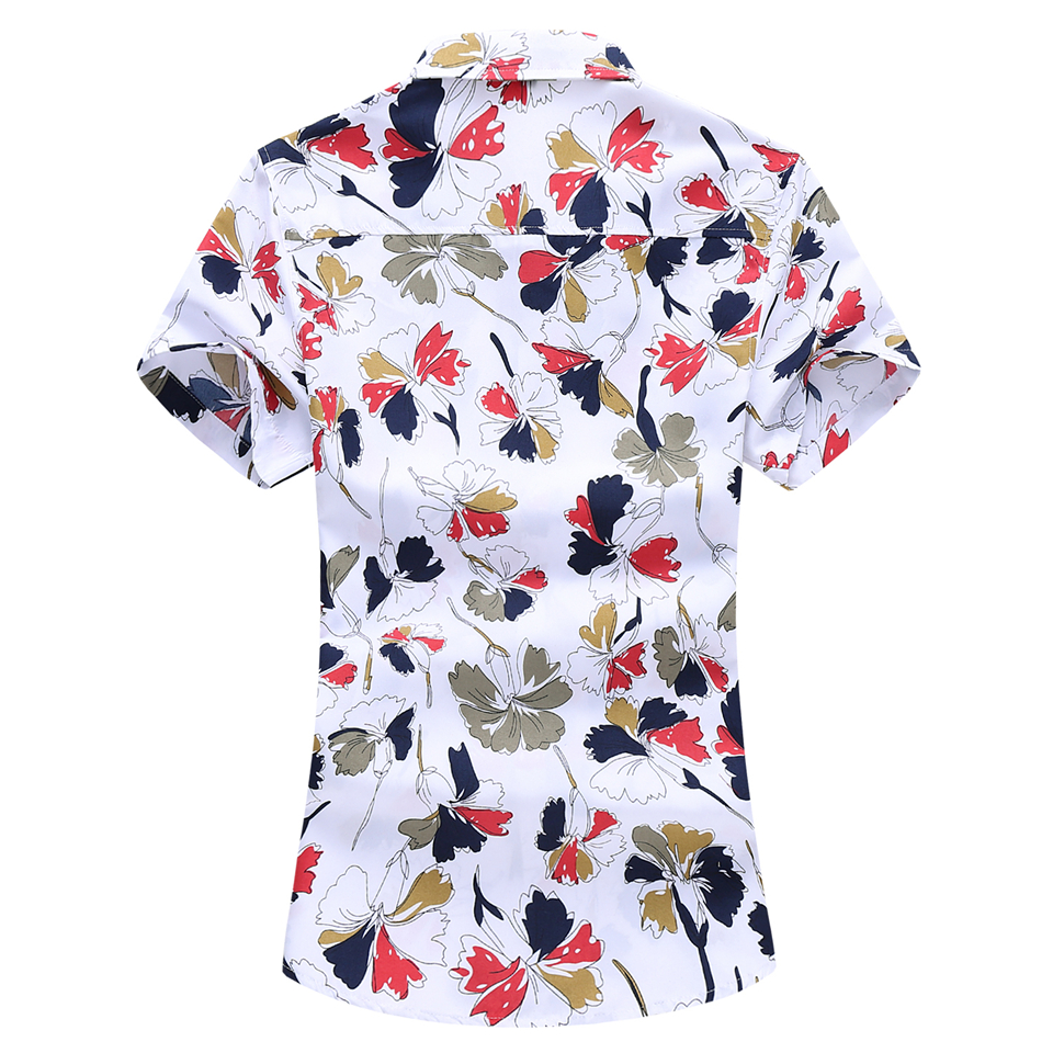 2021 High quality Men Fashion Shirt Summer T-Shirts Fashion Flower Beach Hawaiian Shirt Mens Clothing