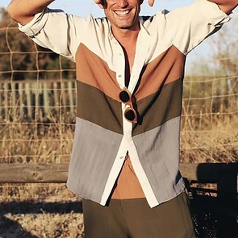 2021 High quality Hot Sale Men's Printed Long-sleeved Shirts Fashion Urban All-match Trendy Men's Tops Men's Clothing