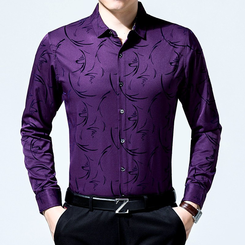 2021 High quality Male Fashion polos Casual Business Slim Men Shirts Long Sleeve Social Shirts Dress Clothing Jersey