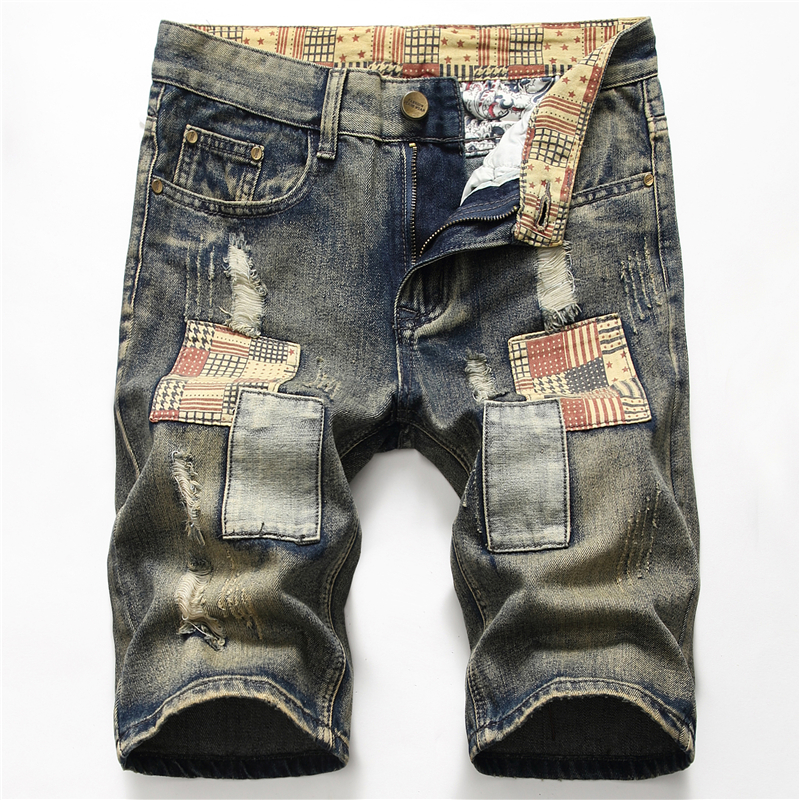 2021 High quality Summer Fashion Mens Ripped Short Jeans  Clothing Cotton Shorts Breathable Tousers Shorts