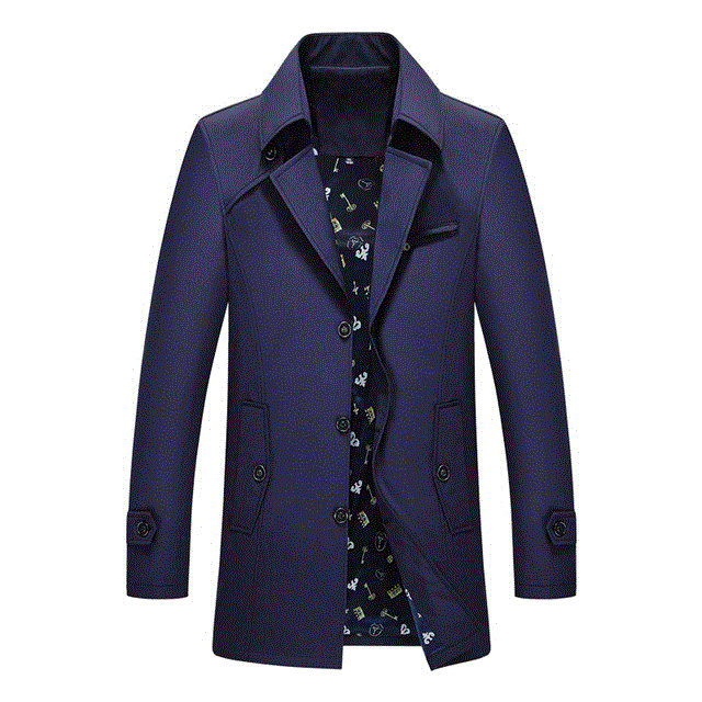 2021 High quality Trench Coat Mens Jacket Autumn Long Coat Mens OverCoat Slim fit Clothing Windbreaker Male Business