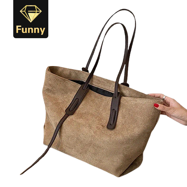 2021 High quality Suede Leather Shoulder Bag Large Capacity Handbags for Women Hand Bag Big Totes