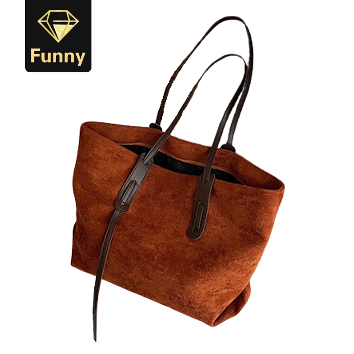 2021 High quality Suede Leather Shoulder Bag Large Capacity Handbags for Women Hand Bag Big Totes
