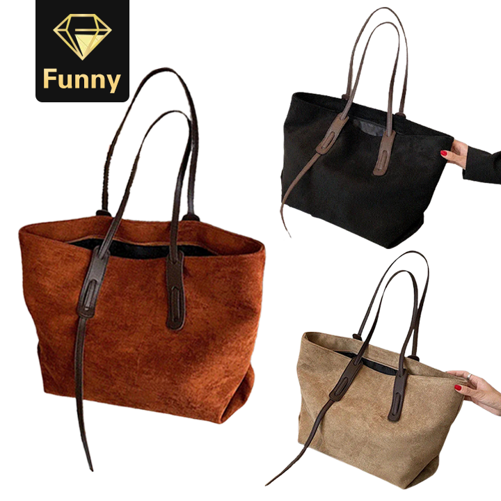 2021 High quality Suede Leather Shoulder Bag Large Capacity Handbags for Women Hand Bag Big Totes