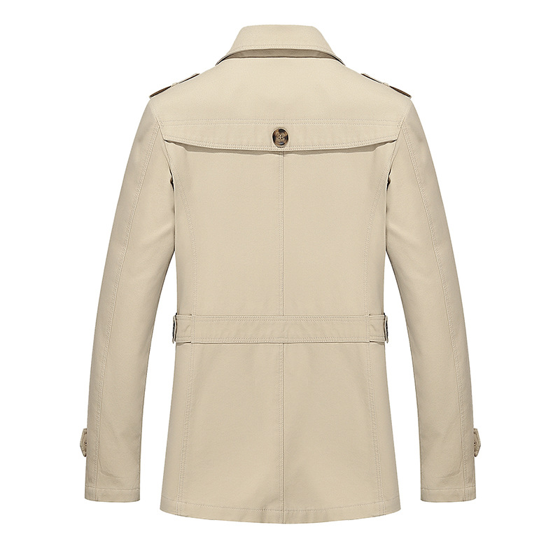 2021 High quality Men Autumn Business Casual Jacket male Outdoor long lapel Windbreaker Jackets men's Trench Coat